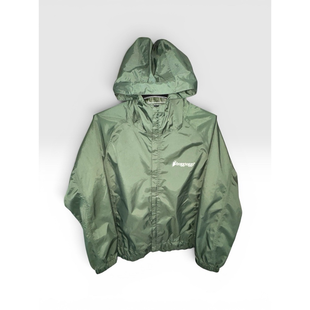 Frogg Toggs Rain/ Windbreaker Hooded Jacket Green Men's M/L SW62123-09